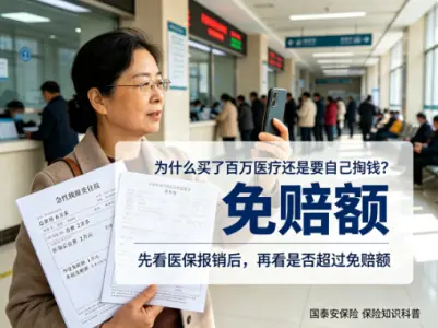 百万医疗险明明买了，为什么住院还要花好几万？关键在这几个字